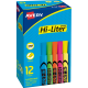 Resaltador Estándar fluorescente , 12 piezas, Varios Colores